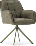 Zelené čalúnené jedálenské kreslá v súprave 2 ks Keiko – Marckeric