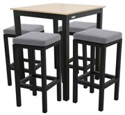 Doppler EXPERT WOOD antracit - záhradná gastro barová súprava 4+1