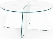 Sklenený okrúhly konferenčný stolík ø 80 cm Samos – Actona