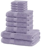 Froté bavlnené uteráky a osušky v súprave 10 ks v levanduľovej farbe Marina – Restilo