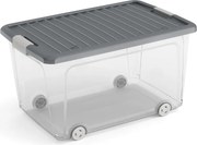 Plastový úložný box s vekom 56,5x39x31,5 cm W box L – KIS