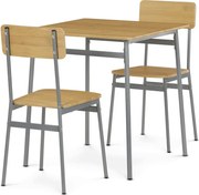 Jedálenský stôl s dvoma stoličkami AUT-O2122 OAK