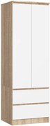 Skriňa STAR S 60 cm 2D 2SZ sonoma / biela