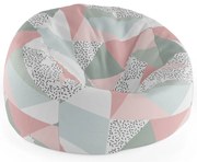 Sedací vak Cocoon obrazce v nežných farbách, farebná