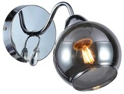 Nástenné bodové svietidlo CONNOR 1xE27/15W/230V lesklý chróm/šedá