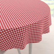 Biante Bavlnený okrúhly obrus Sandra SA-056 Červeno-biele kocky Ø 110 cm