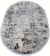 Koberec EXCLUSIVE 200 sivý / čierny ovál