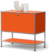 Kovová odkladacia skrinka »CN3« s výklopným priečinkom, oranžová