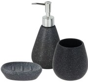 Kúpeľňová súprava Dolomit, 3 ks, čierna