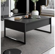 Konferenčný stolík LUXE 40x90 cm antracit/čierna