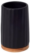 BISK Erga Kido, keramický pohár na zubné kefky, čierna-hnedá, ERG-08409