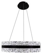 LED Stmievateľný luster na lanku LED/80W/230V 3000-6500K čierna + diaľkové ovládanie