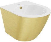 Mexen Lena, závesný bidet 480x370x325 mm, biela - zlatý vzor, 35224807