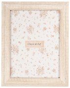 Béžový drevený fotorámik M - 17*2*22 cm / 13*18 cm