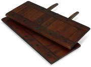 furniture-nabytek.cz - Masívny pripínací tanier Catana z borovice, lakovaný, hnedý – sada 2 ks