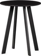 Čierny záhradný odkladací stolík WOOOD Fer, ø 40 cm