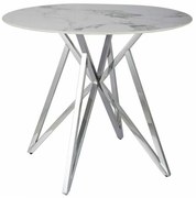 Jedálenský stôl Cyrano 90 cm, mramor / chróm