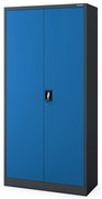 Uzamykateľná upratovacia skriňa DAWID 900 x 1850 x 450 mm, antracitovo-modrá