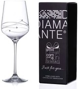 Diamante Spiral Swarovski poháre na víno 450 ml