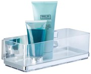 WENKO 22692100-Polička VACUUM-LOC QUADRO ED 25,5x14 cm strieborná/priehľadná