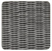 6ks pevné korkové šedé podtácky s motívom pleteného ratanu - 10*10*0,4cm