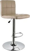 Barová stolička Mefisto, hnedo-béžová ekokoža%