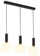 Jupiter 1854 - VA3 - Luster na lanku VANES 3xE27/60W/230V zlatá/čierna