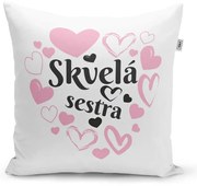 Sablio Vankúš Skvelá sestra: 40x40 cm