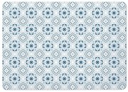 Bielo-modrá kúpeľňová predložka z kremeliny 50x70 cm Atlanta – douceur d'intérieur