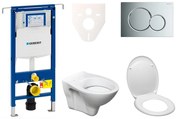 Cenově zvýhodněný závěsný WC set Geberit do lehkých stěn / předstěnová + WC S-Line S-line Pro 111.355.00.5ND2