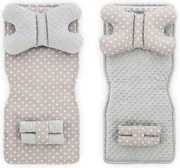 Obojstranná podložka do kočíka 4v1 GREY/WHITE STAR