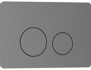 Mexen Tex 06, splachovacie tlačidlo z nehrdzavejúcej ocele, šedá matná-brúsená, 6106-12