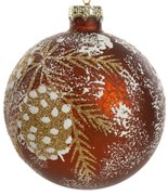 SKLENENÁ VIANOČNÁ BANKA NA STROMČEK SADA 4 KS (FI) 10 CM VZOROVANÁ