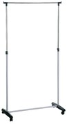 Kovový teleskopický/pojazdný stojan na oblečenie v striebornej farbe – Premier Housewares