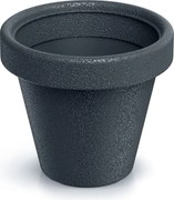 Plastový kvetináč originálny antracitový matný