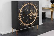 Dizajnová vysoká komoda Dalton 120 cm čierne mango
