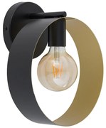 Nástenné svietidlo HAPPY 1xE27/60W/230V čierna/zlatá