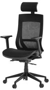 Autronic BONTEC Kancelárska stolička, synchrónny mechanizmus, čierna sieťovina, KA-W002 BK Farba: Čierna