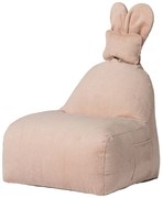 Svetloružový detský sedací vak Funny Bunny – The Brooklyn Kids