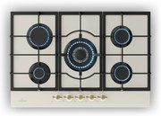 Klarstein Victoria 5, plynová varná doska, 5 Sabaf horákov, sklokeramika, retro vzhľad