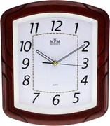 Nástenné hodiny MPM, 2417.55.SW - gaštan, 34cm