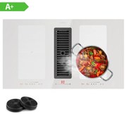 Klarstein Full House 90 Down Air System, indukčná varná doskA digestor, 477 m³/h, trieda energetickej účinnosti A