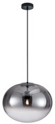 Závesné svietidlo Campania, 1x grafitové/transparentné sklenené tienidlo, b