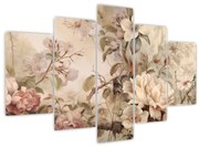 Obraz - Vintage maľba vtáčikov (150x105 cm)