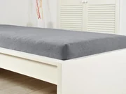 Froté plachta do detskej postieľky EXCLUSIVE 70x140 cm sivá