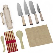 Klarstein Shibui súprava nožov na sushi, 15 dielov, 4 nože s praktickým príslušenstvom