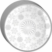 Altom Súprava 6 sklenených dezertných tanierov Snowflakes 17,5 cm
