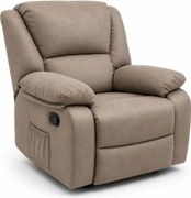 LuxuryForm DESIGN Televízne kreslo VELORA s polohovaním - Taupe