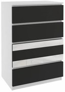Komoda 58 Belini biely / čierny MH KOM1/1/W/B/W/0