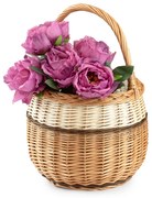 Nákupný kôš prútený Lány IV.priemer 28 x v. 24/43(cm)